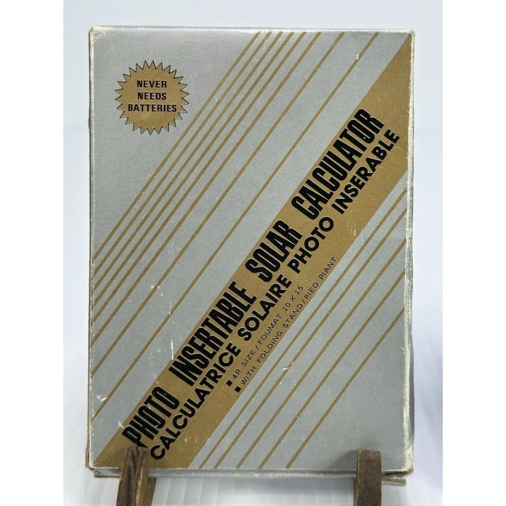 Vintage Photo Insertable Solar Calculator New‎ Old Stock